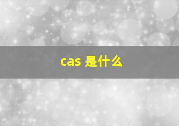 cas 是什么